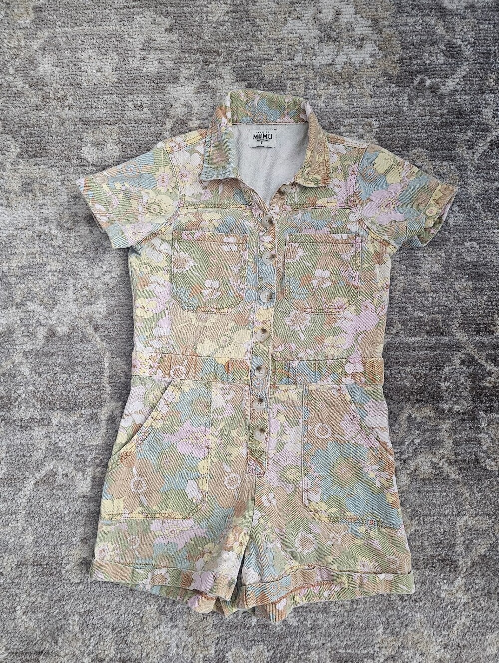 Show Me Your Mumu Canon Floral Denim Romper